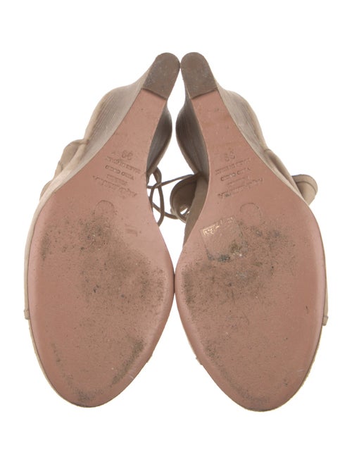 Aquazzura Suede Cutout Accent Slingback Sandals