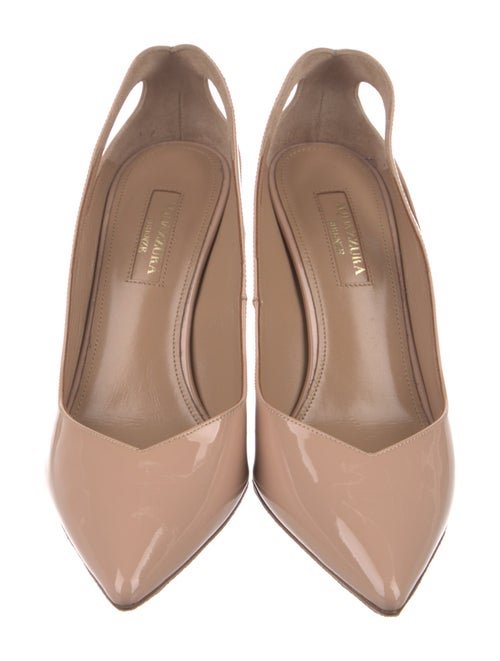 Aquazzura Patent Leather Cutout Accent Pumps