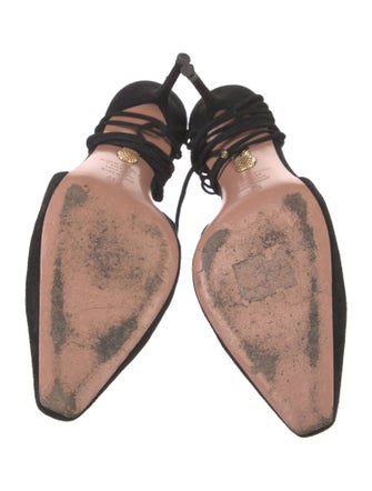 Aquazzura Suede T-Strap Pumps