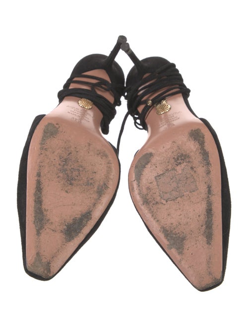 Aquazzura Suede T-Strap Pumps