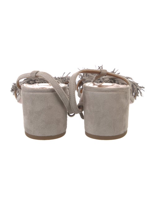 Aquazzura Suede Tassel Accents Sandals