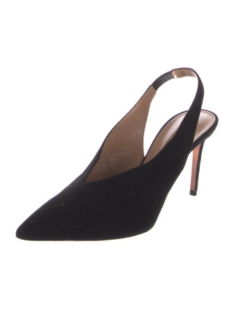Aquazzura Suede Slingback Pumps