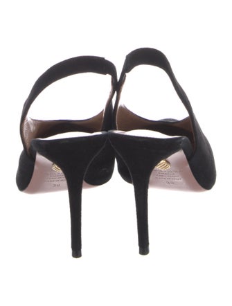 Aquazzura Suede Slingback Pumps