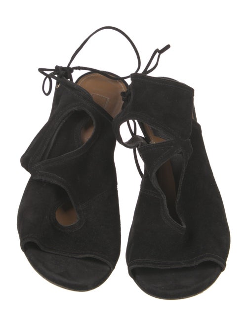 Aquazzura Suede Slingback Sandals