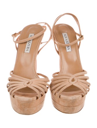 Aquazzura Suede Slingback Pumps