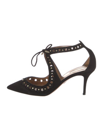 Aquazzura Suede D'Orsay Pumps