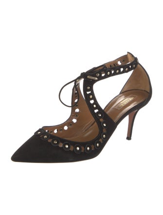 Aquazzura Suede D'Orsay Pumps