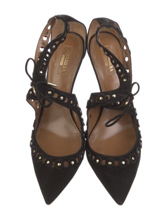 Aquazzura Suede D'Orsay Pumps
