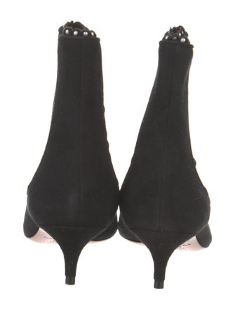 Aquazzura Suede Studded Accents Chelsea Boots