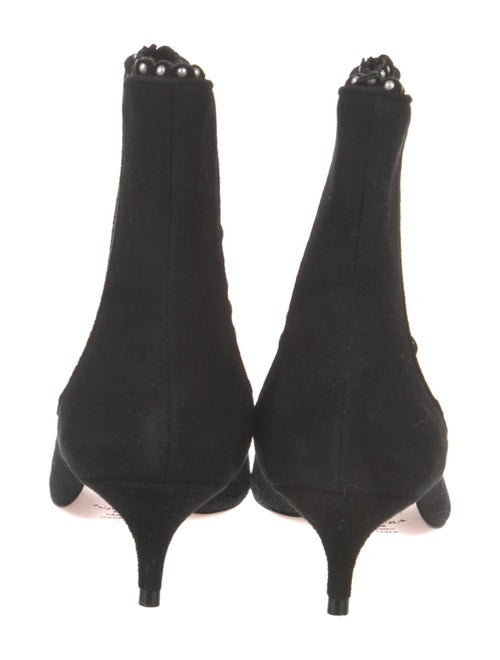 Aquazzura Suede Studded Accents Chelsea Boots