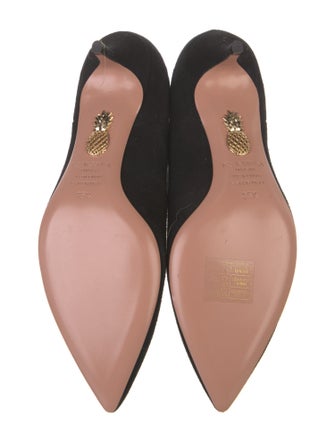 Aquazzura Suede Studded Accents Chelsea Boots