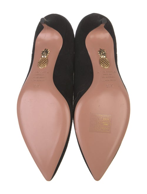 Aquazzura Suede Studded Accents Chelsea Boots