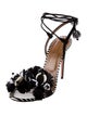 Aquazzura Suede Beaded Accents Sandals