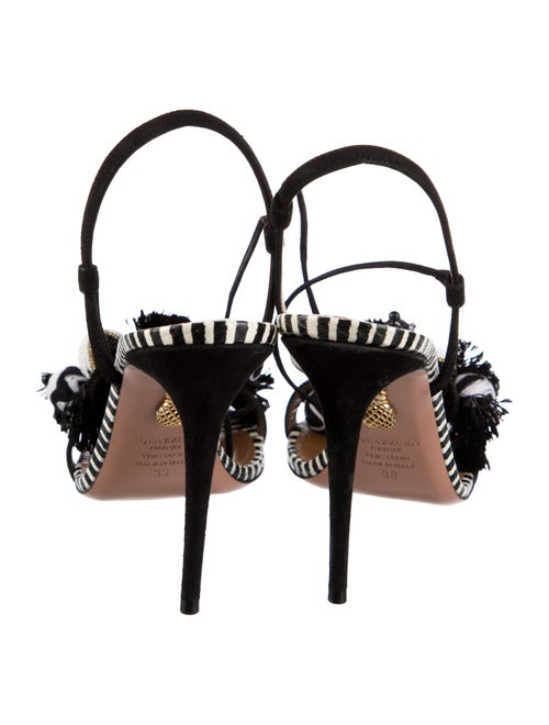 Aquazzura Suede Beaded Accents Sandals