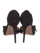 Aquazzura Suede Bow Accents D'Orsay Pumps