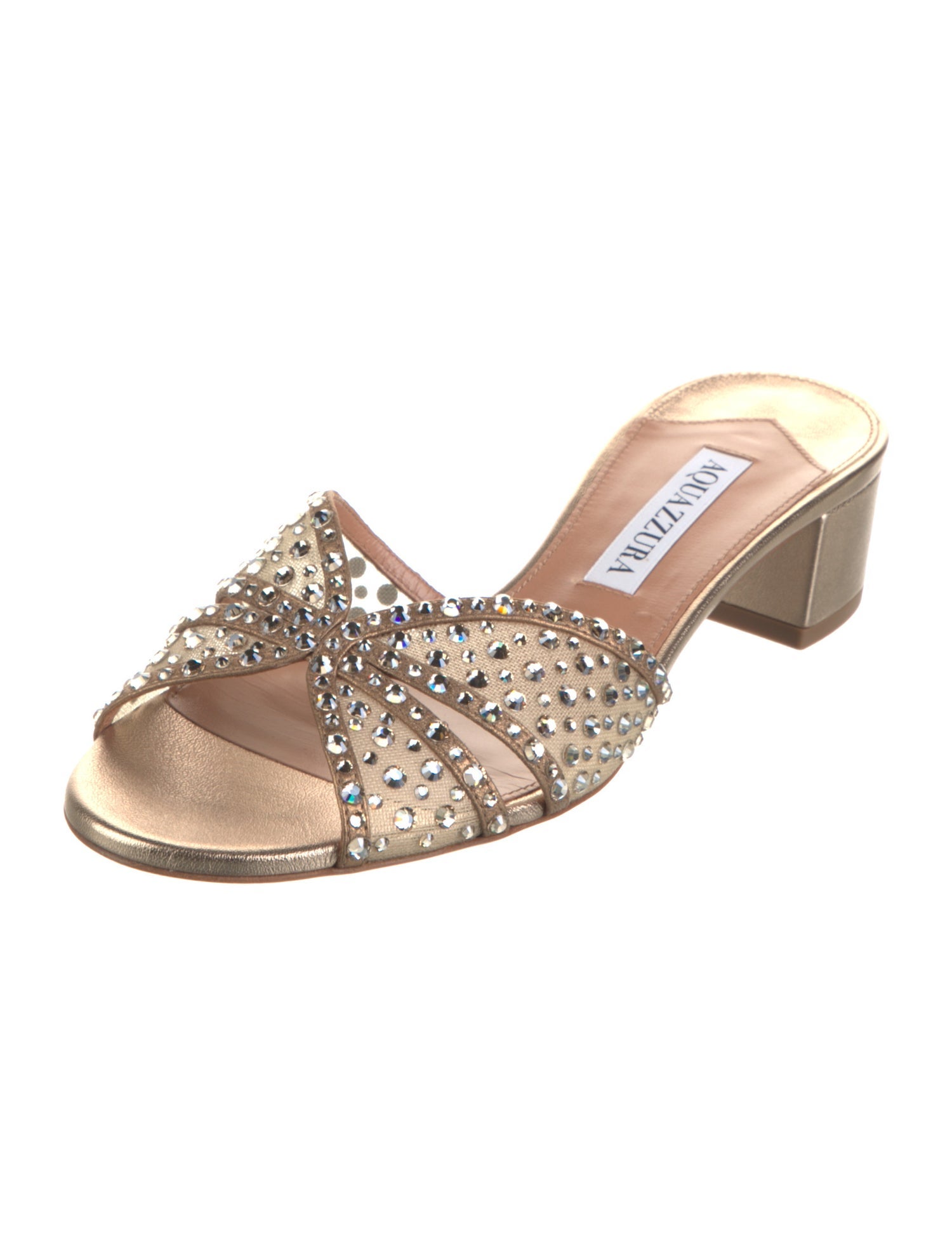 Aquazzura Mesh Slides