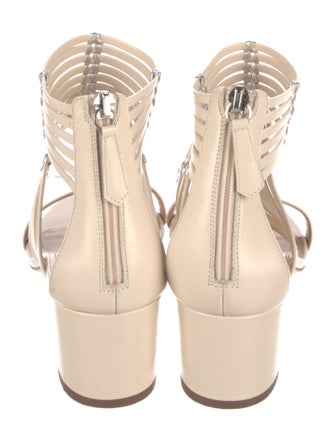 Aquazzura Leather Animal Print Sandals