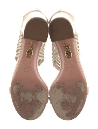 Aquazzura Leather Animal Print Sandals