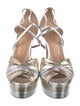Aquazzura Embossed Leather Sandals