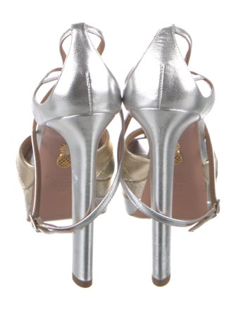 Aquazzura Embossed Leather Sandals