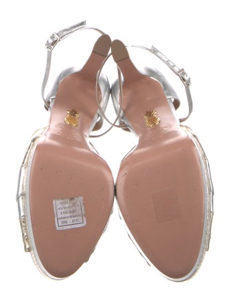 Aquazzura Embossed Leather Sandals