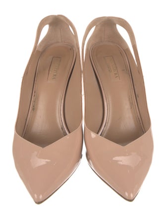 Aquazzura Patent Leather Cutout Accent Pumps