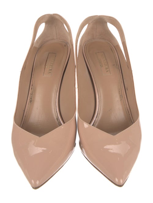 Aquazzura Patent Leather Cutout Accent Pumps