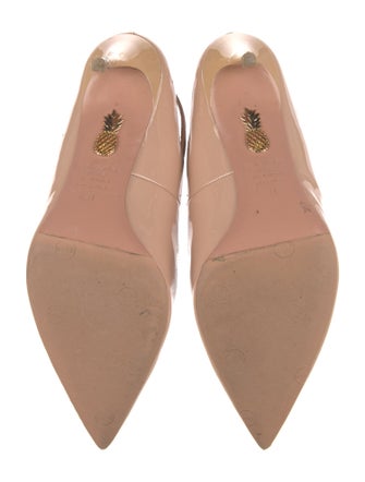 Aquazzura Patent Leather Cutout Accent Pumps