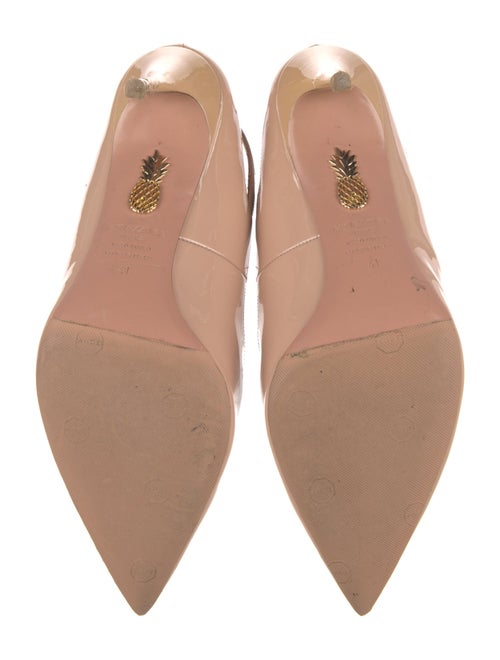 Aquazzura Patent Leather Cutout Accent Pumps