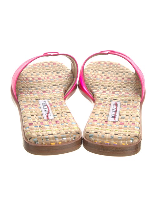 Aquazzura Raffia Slides