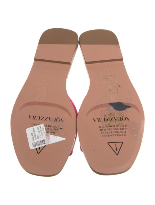Aquazzura Raffia Slides