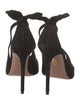 Aquazzura Suede Bow Accents Slingback Pumps