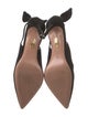 Aquazzura Suede Bow Accents Slingback Pumps