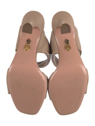 Aquazzura Leather Slides