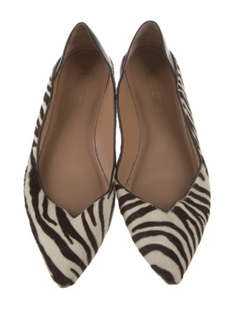 Aquazzura Ponyhair Animal Print Ballet Flats