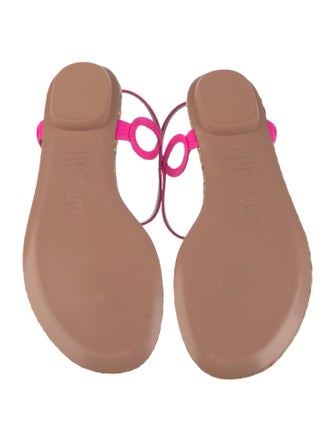 Aquazzura Leather T-Strap Sandals