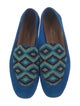 Aquazzura Suede Beaded Accents Loafers