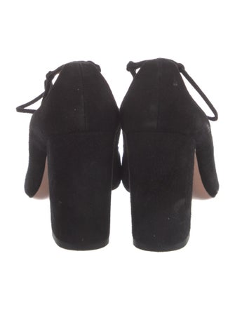 Aquazzura Suede T-Strap Pumps