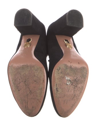 Aquazzura Suede T-Strap Pumps
