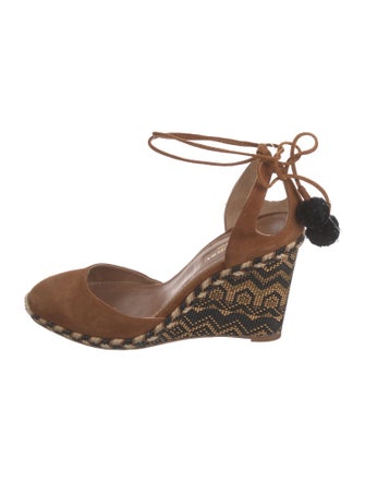 Aquazzura Suede Printed Pumps