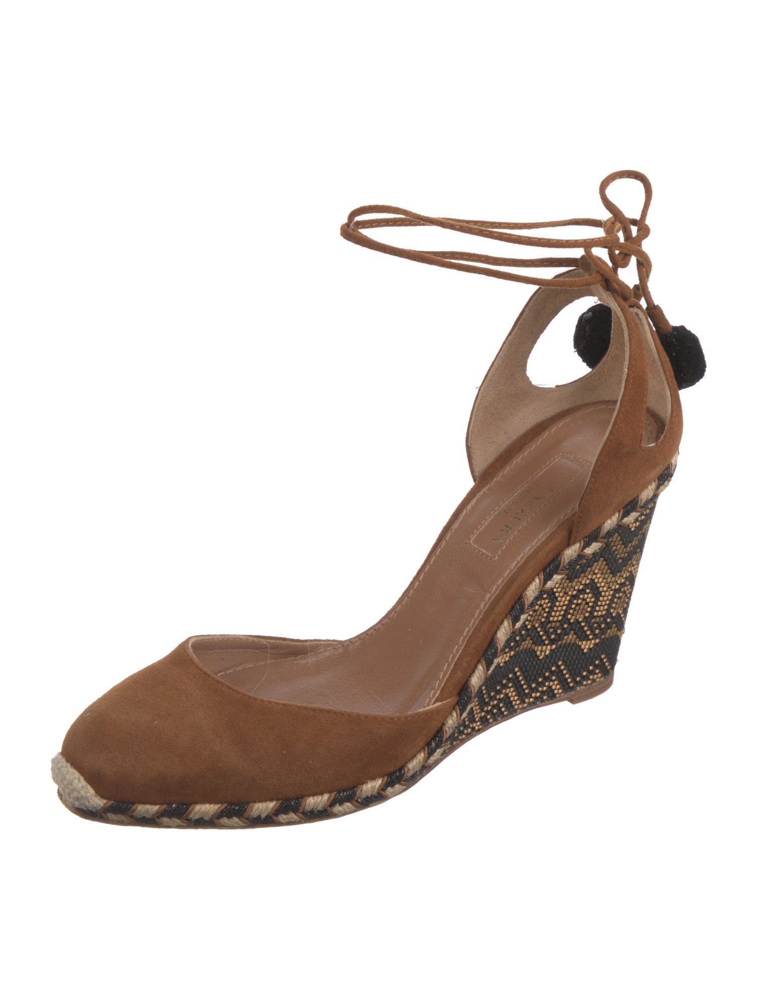 Aquazzura Suede Printed Pumps