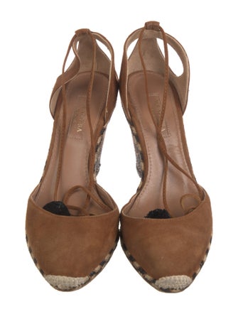 Aquazzura Suede Printed Pumps