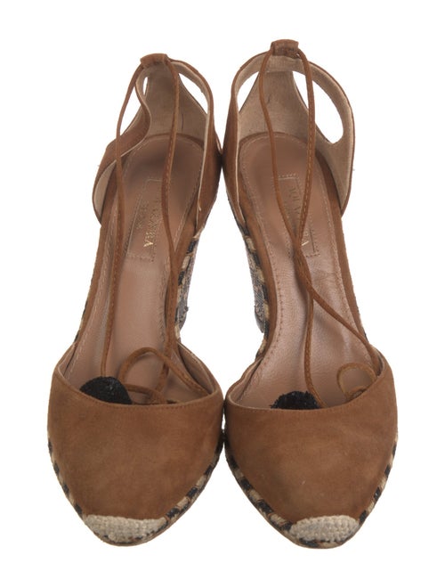 Aquazzura Suede Printed Pumps