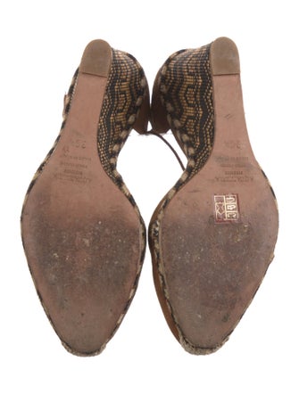 Aquazzura Suede Printed Pumps