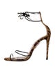 Aquazzura Ponyhair Animal Print Sandals