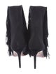 Aquazzura Suede Fringe Trim Accent Sock Boots