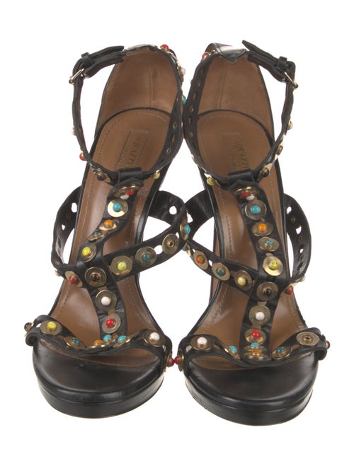 Aquazzura Leather T-Strap Sandals
