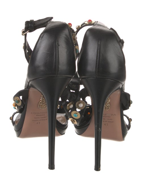 Aquazzura Leather T-Strap Sandals