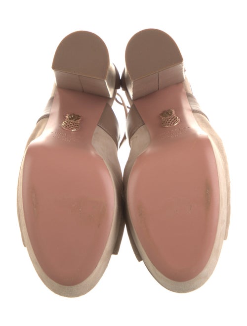 Aquazzura Suede Colorblock Pattern Sandals