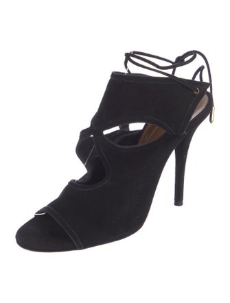 Aquazzura Suede Slingback Sandals